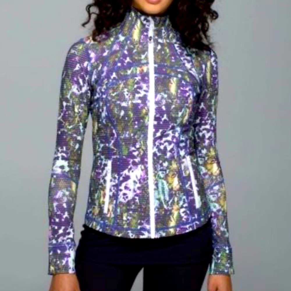 New NWOT Lululemon Define Jacket womens slim fit purple white dotted 4